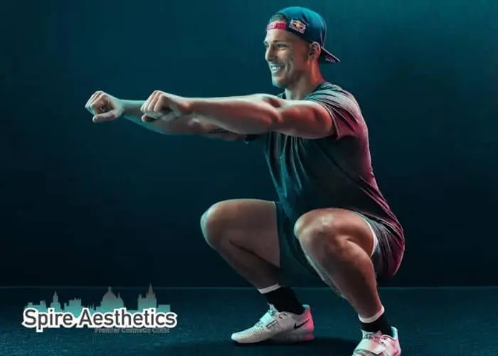 Image of man build leg muscle Selly Oak through exercise