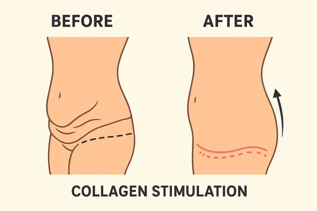 Before and after results for sagging skin after weight loss injections Selly Oak